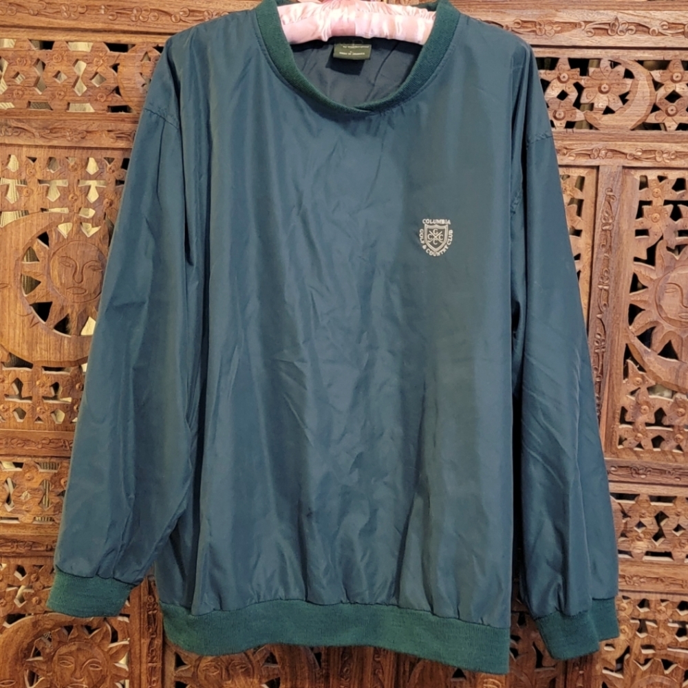 WP weatherproof pullover rain wind jacket in evergreen green